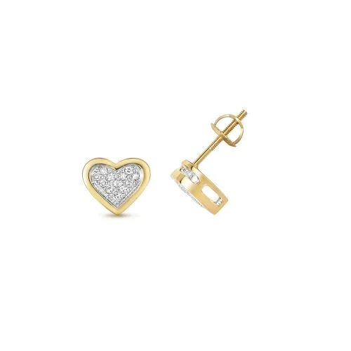 Heart Shaped Diamond Earrings 0.12ct